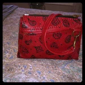 Red/Black Stamped Purse